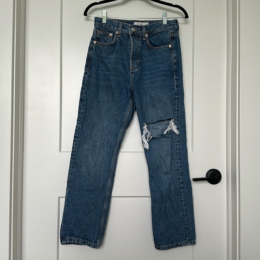 Top shop wide leg high-waisted jeans